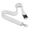 3D Logo Lanyards white